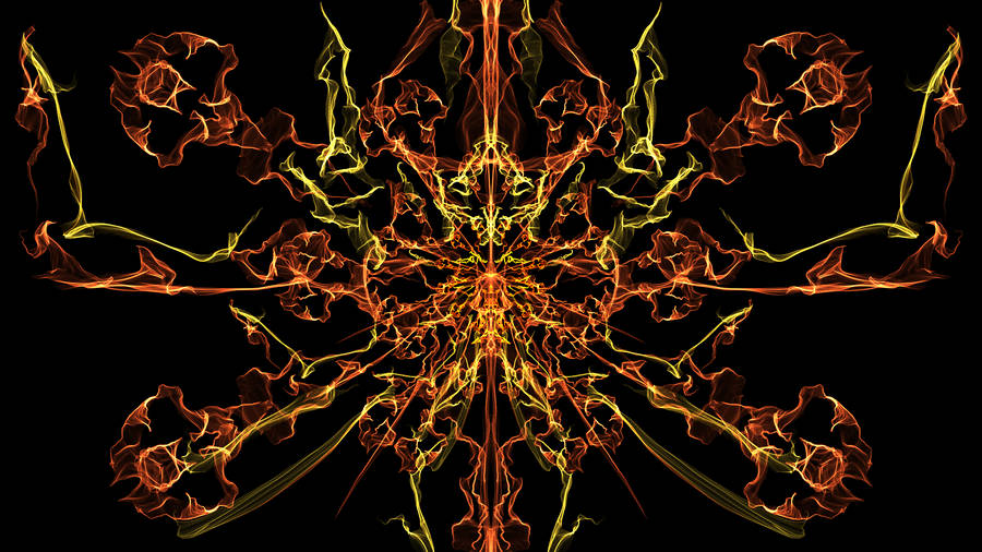 Orange And Yellow Abstract Generative Pattern Wallpaper