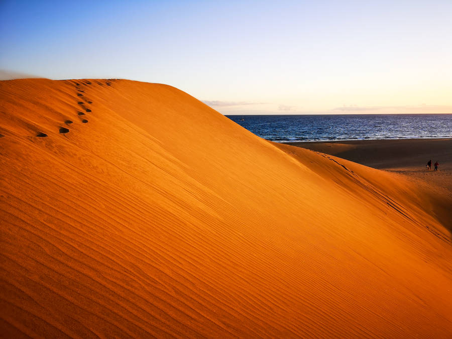 Orange And Yellow Sand Dunes Wallpaper