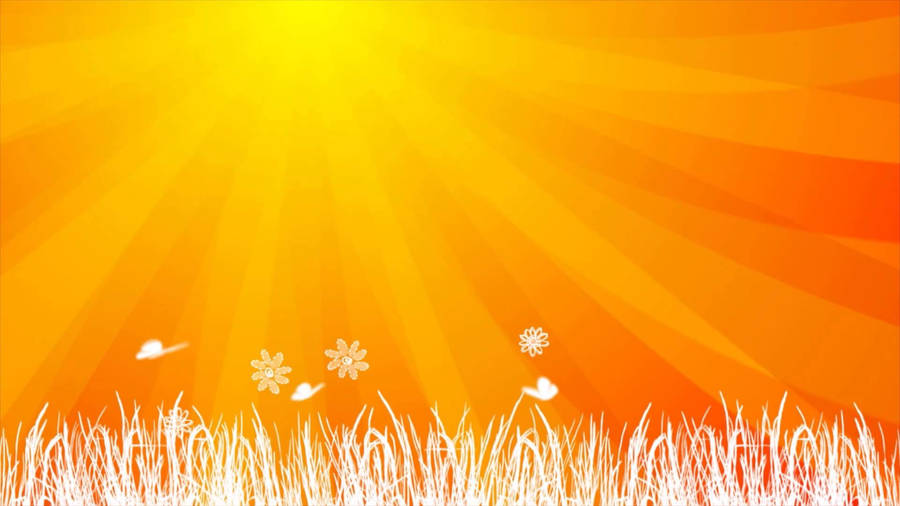 Orange And Yellow Sunlight Rays Wallpaper