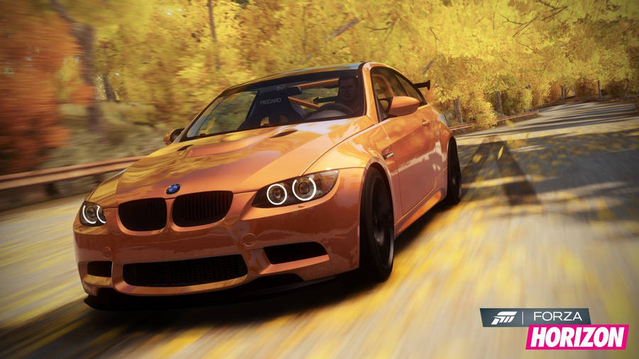 Orange Bmw From Forza Horizon Wallpaper