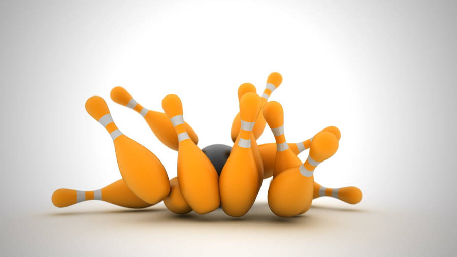 Orange Bowling Pins Wallpaper