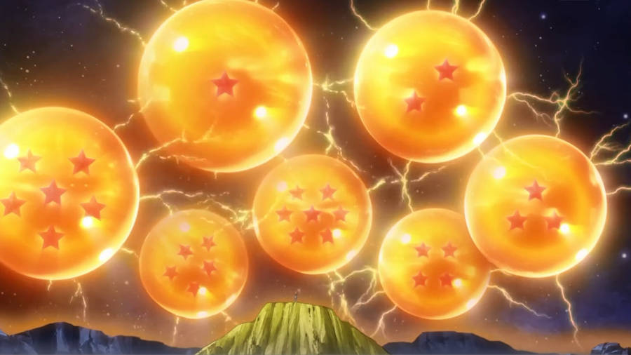 Orange Circle Dragon Balls Wallpaper