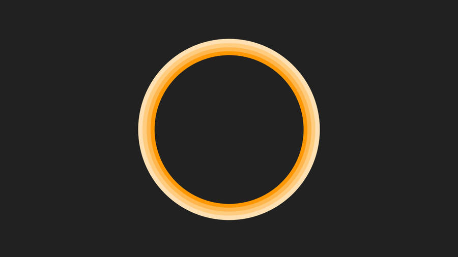 Orange Circle On Black Wallpaper