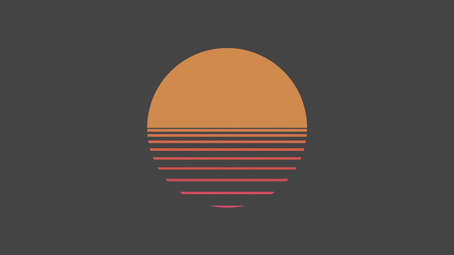 Orange Circle Sunset Wallpaper