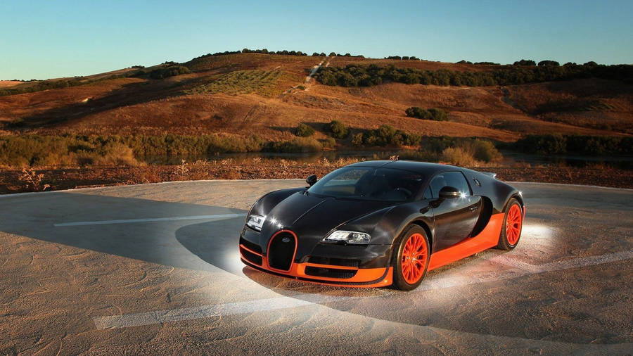 Orange Cool Bugatti Wallpaper
