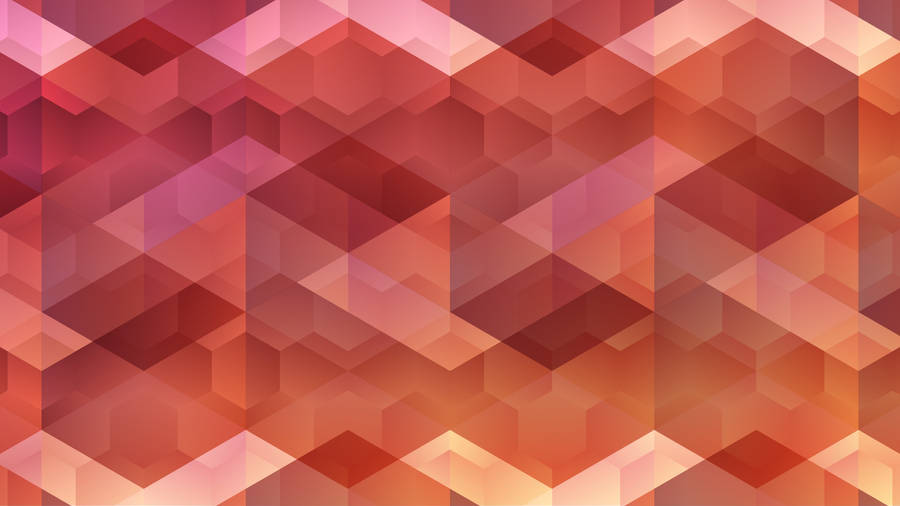 Orange Hexagon Cool Pattern Wallpaper