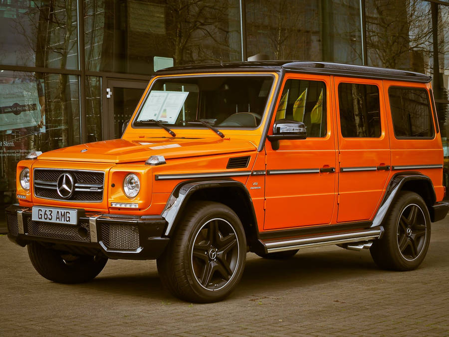 Orange Mercedes Benz G63 Wallpaper