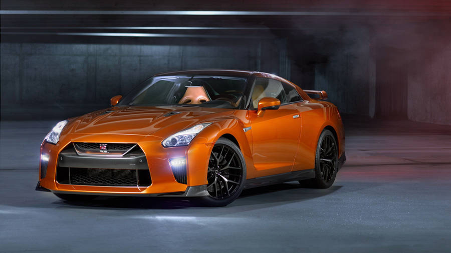 Orange Nissan Gtr Car Wallpaper