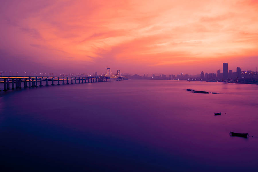 Orange Pink Sunset Cool Pc Wallpaper