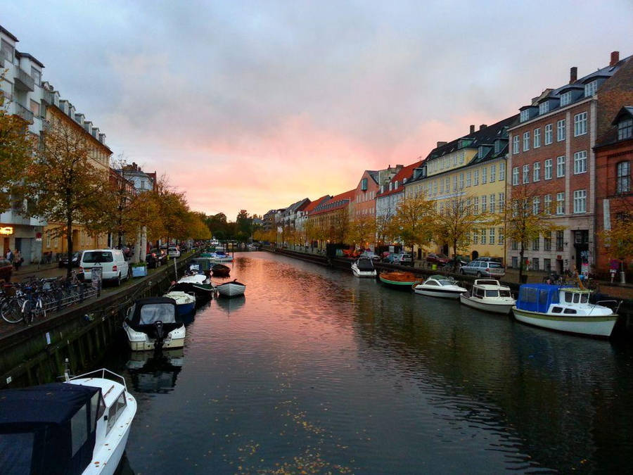 Orange Sky Of Copenhagen Wallpaper