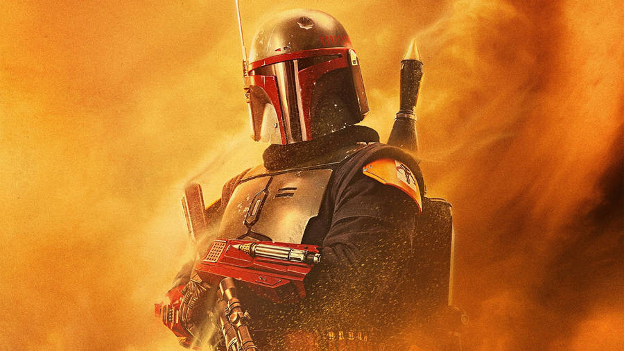 Orange Smoke Boba Fett 4k Wallpaper