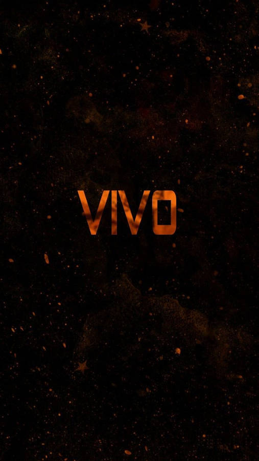 Orange Vivo Logo Dark Wallpaper