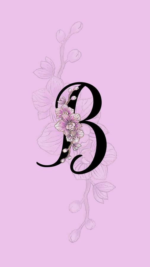 Orchid Letter B Wallpaper