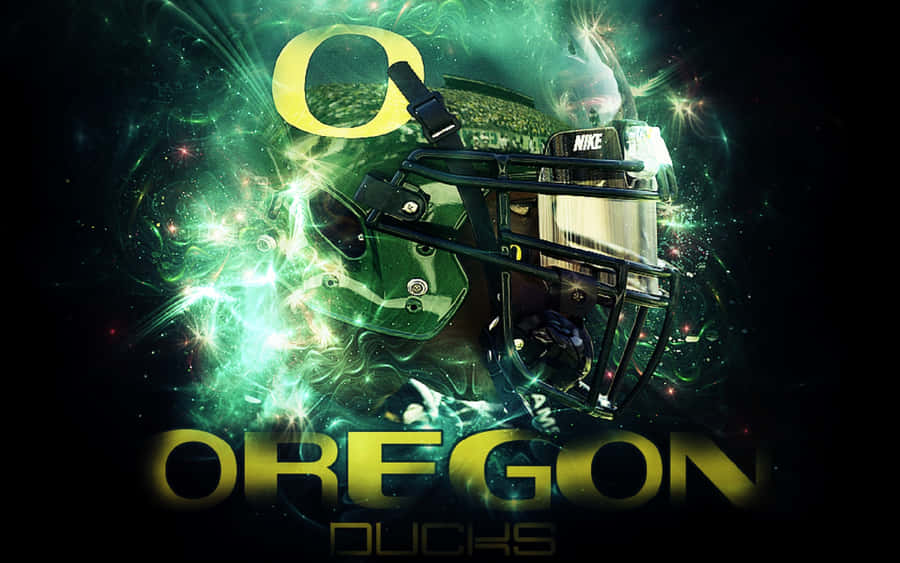 Oregon Ducks Football Team In Action Wallpaper