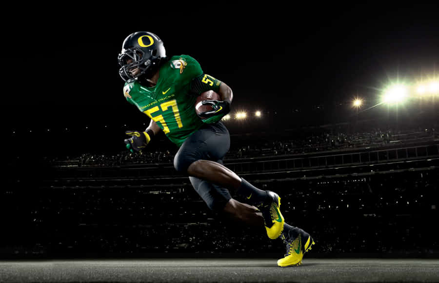 Oregon Ducks Football Team In Action Wallpaper