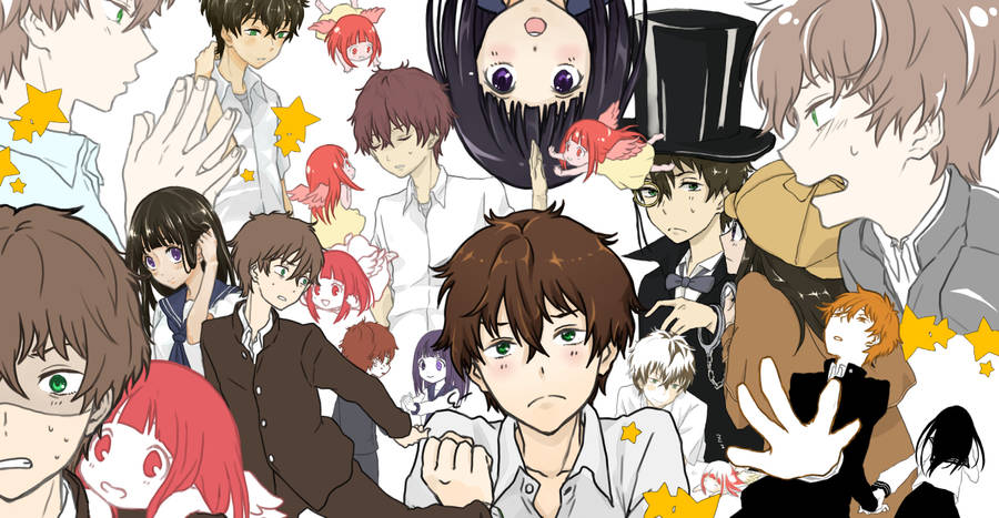 Oreki Houtarou Collage Wallpaper