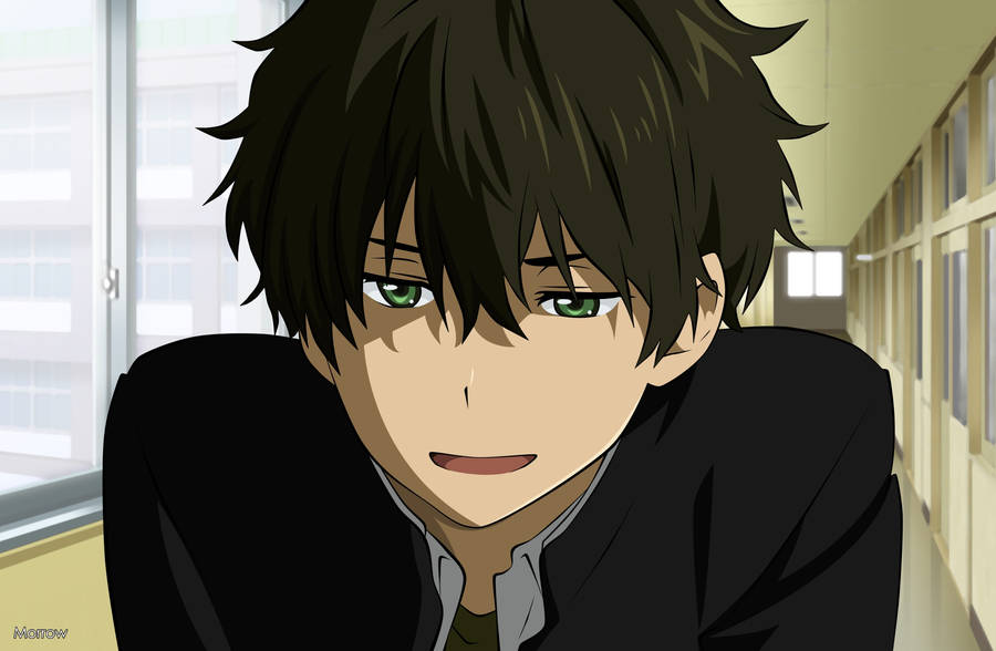 Oreki Houtarou Face Reaction Wallpaper