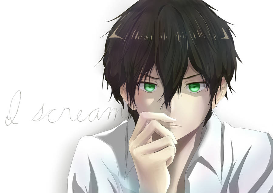 Oreki Houtarou Green Eyes Wallpaper