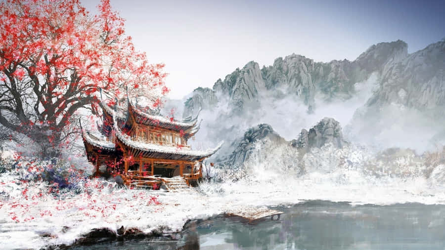 Oriental Vibes On A Desktop Wallpaper