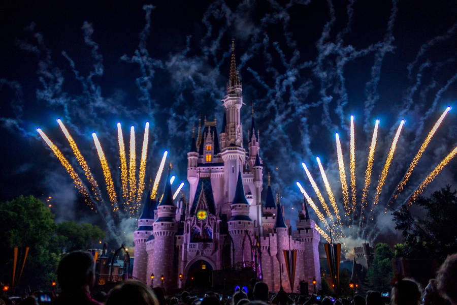 Orlando Castle Fireworks Display Wallpaper