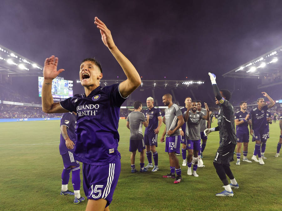 Orlando City Team Players Soccer Victory Wallpaper