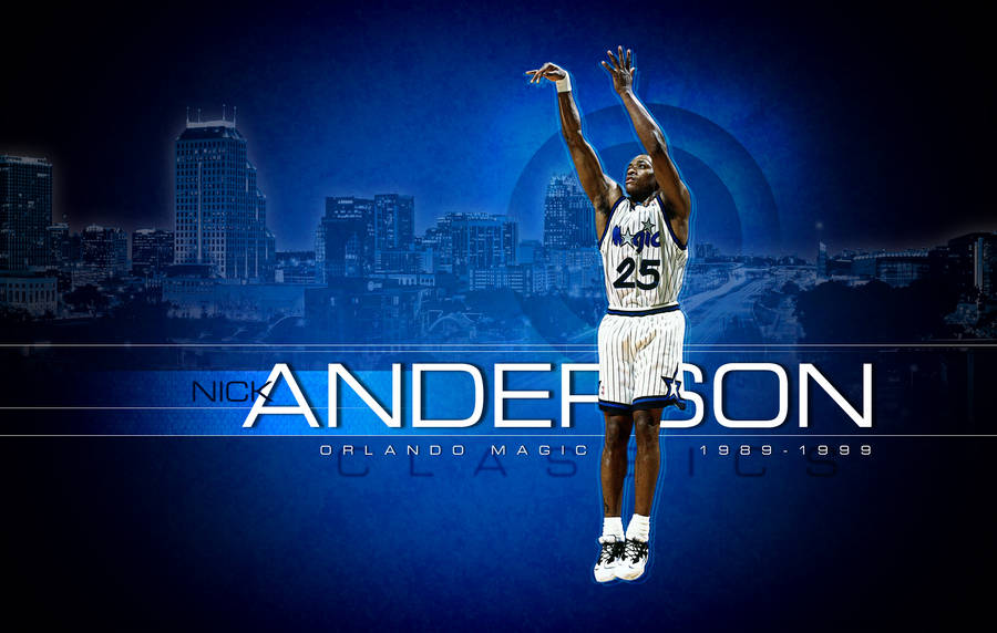 Orlando Magic Nick Anderson Digital Cover Wallpaper