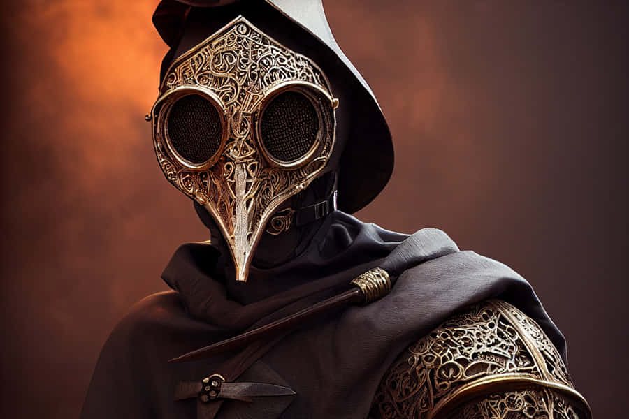 Ornate Plague Doctor Costume Wallpaper