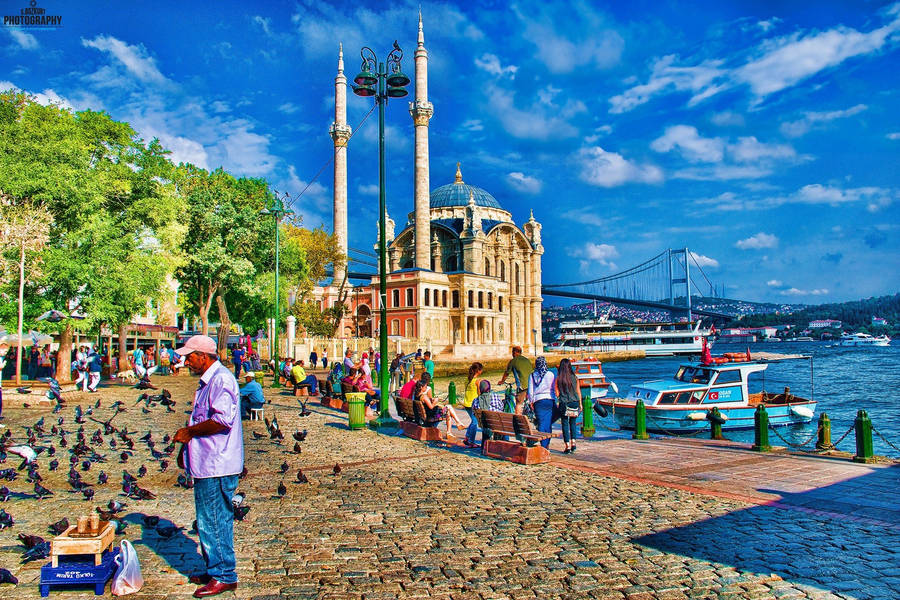 Ortakoy Mosque In Istanbul Wallpaper