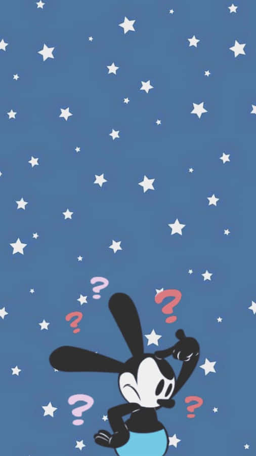 Oswald The Lucky Rabbit Confused Among Stars Wallpaper