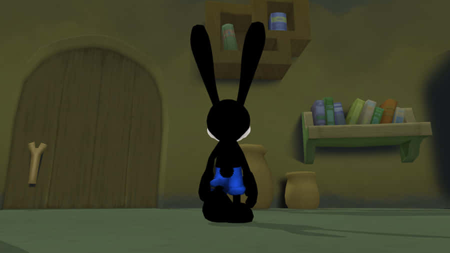 Oswald The Lucky Rabbit In Room Wallpaper