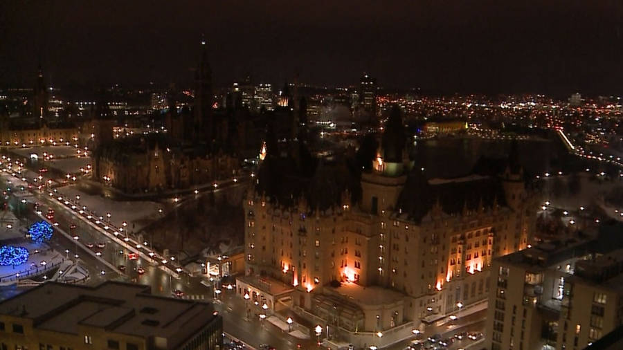 Ottawa's Cityscape At Night Wallpaper