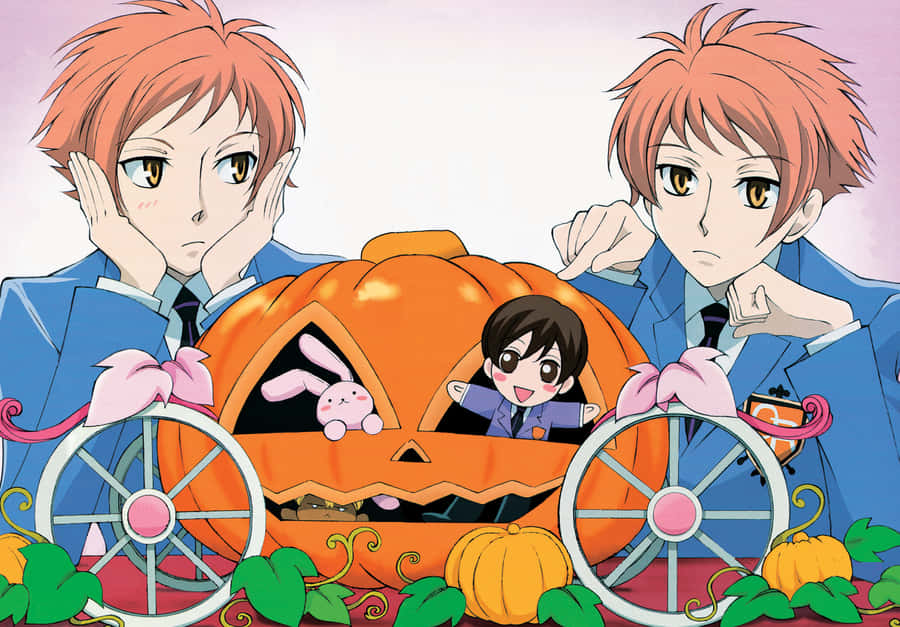 Ouran High School Host Club Wallpaper With Main Characters Wallpaper