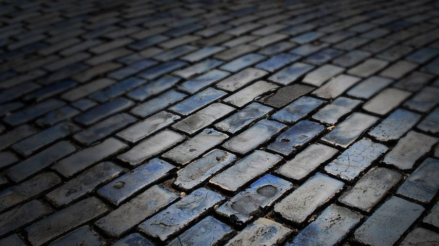 Outdoor Brick Road Wallpaper