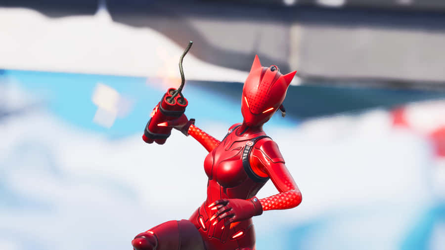 “outfit Up In The Iconic Lynx Skin From Fortnite” Wallpaper