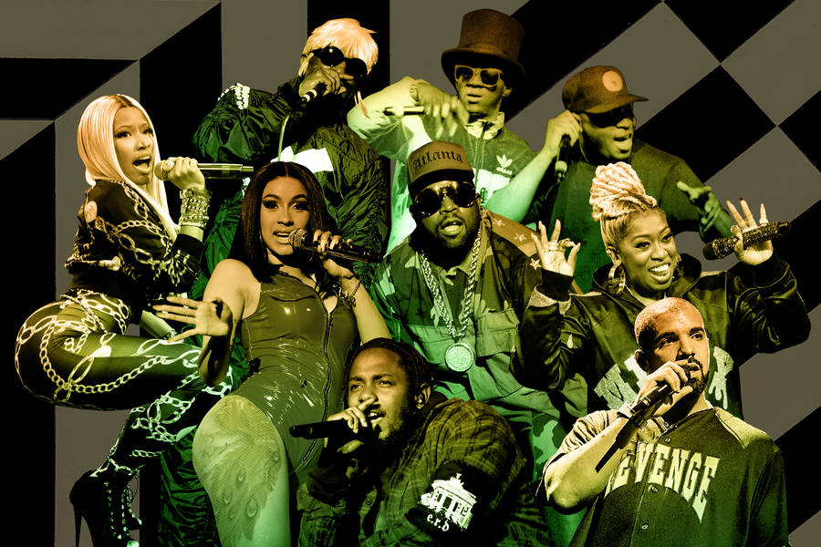 Outkast With Great American Rappers Wallpaper