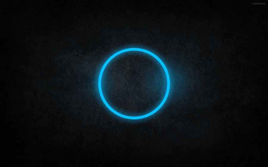Outline Blue Neon Circle Wallpaper