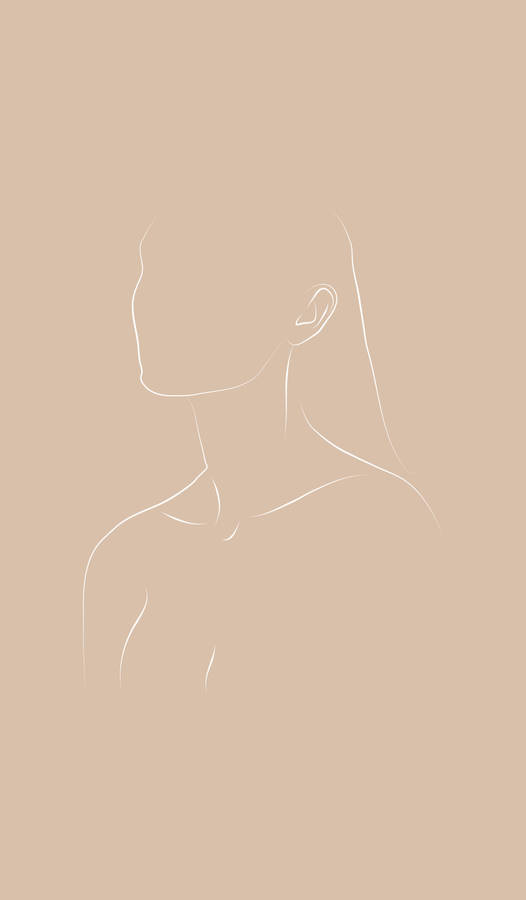 Outline Pink Art Minimal Wallpaper