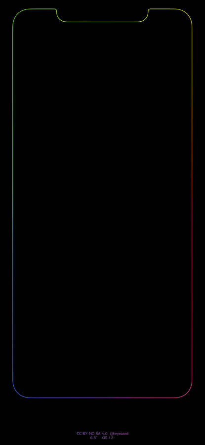 Outline Screen Iphone Black Wallpaper