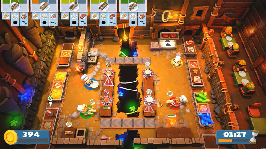 Overcooked Gapped Floor Wallpaper