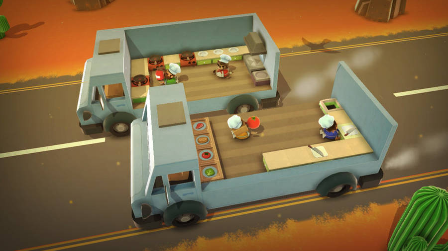 Overcooked Moving Trucks Wallpaper