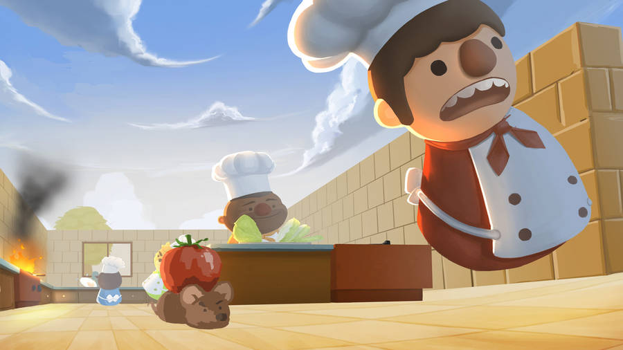 Overcooked White Male Chef Wallpaper