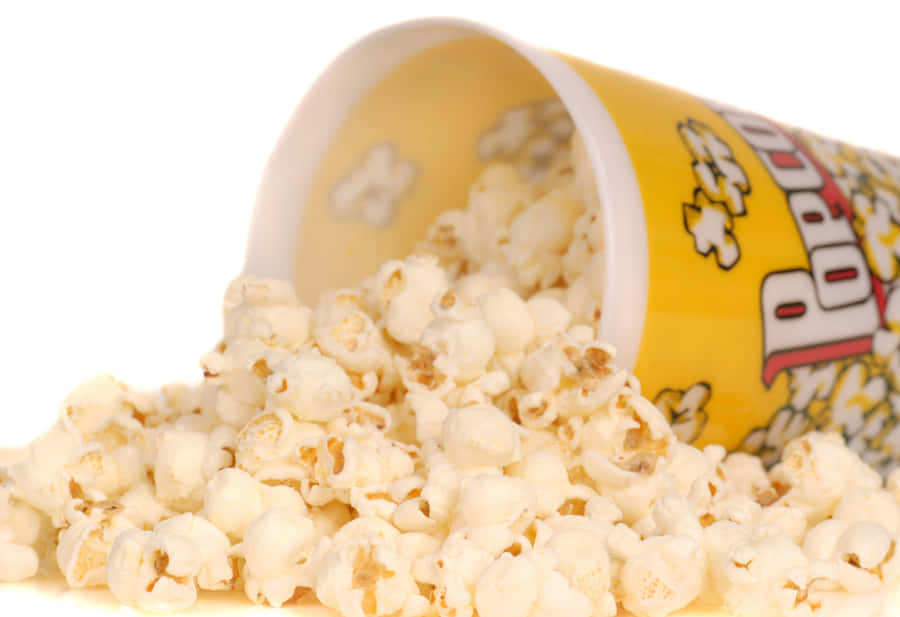 Overflowing Popcorn Cup Wallpaper