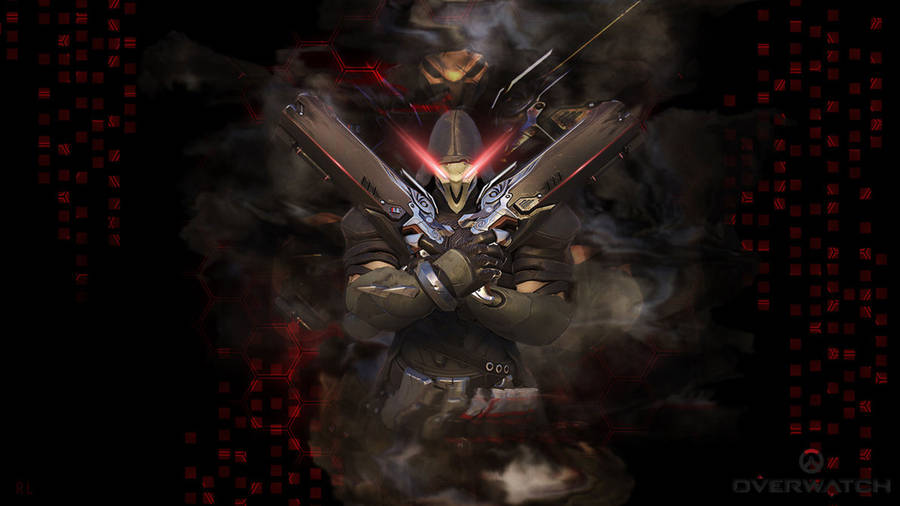 Overwatch Reaper Nerf Gun Hd Wallpaper