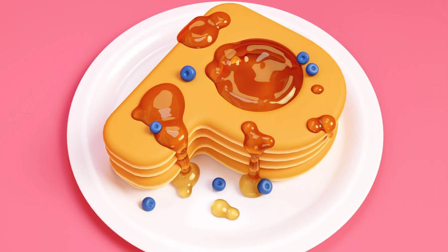 P Shape Pancakes Wallpaper