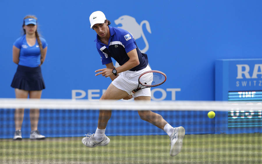 Pablo Cuevas Between Leg Serve Wallpaper