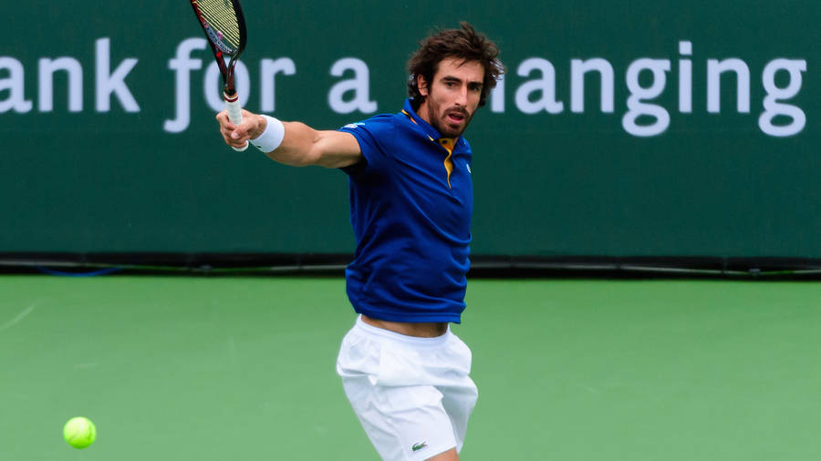 Pablo Cuevas Playing Inside Court Wallpaper