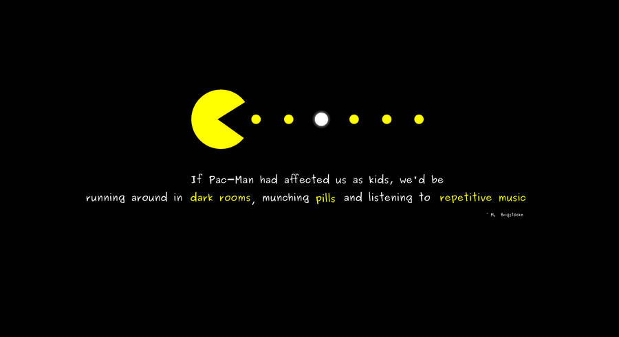 Pac Man Video Game Quote Wallpaper