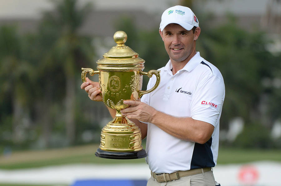 Padraig Harrington Showcasing Trophy Wallpaper