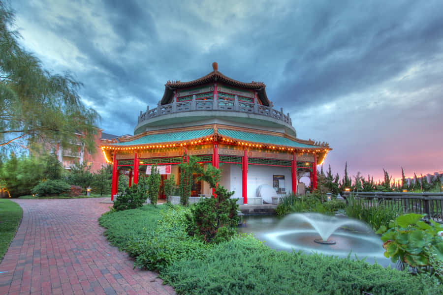 Pagoda And Oriental Garden In Norfolk, Virginia Wallpaper