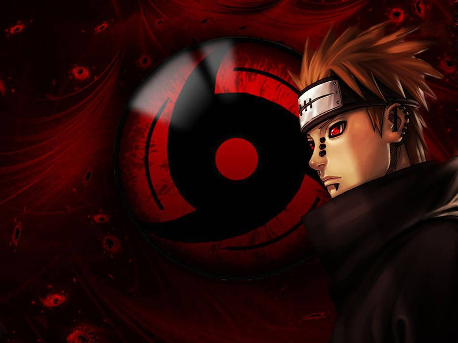 Pain Akatsuki With Red Sharingan Wallpaper